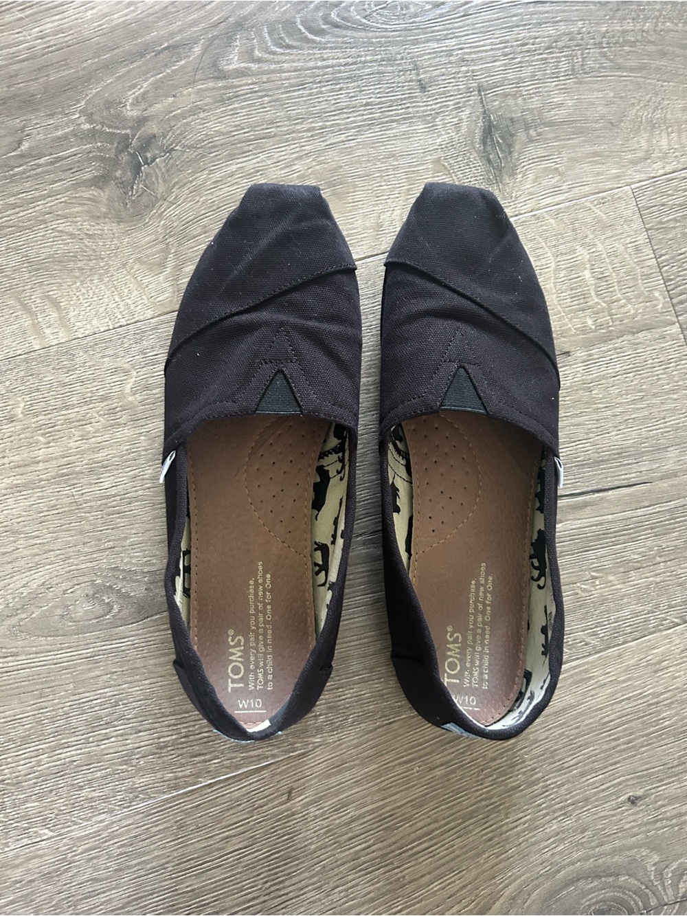 Toms Black Canvas Slip-On Women’s Flats